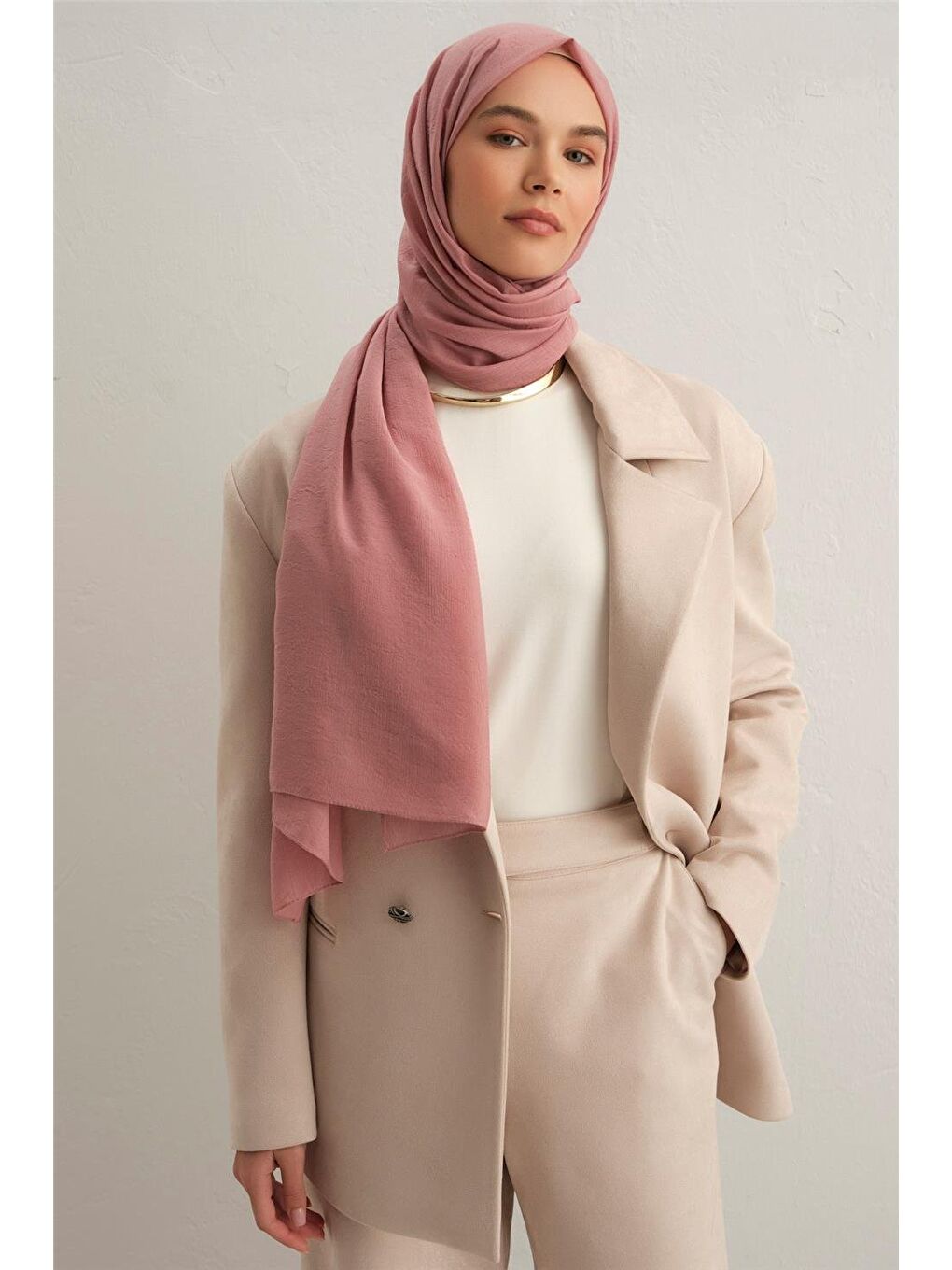 Pembe Trend Woody Şal 15 10