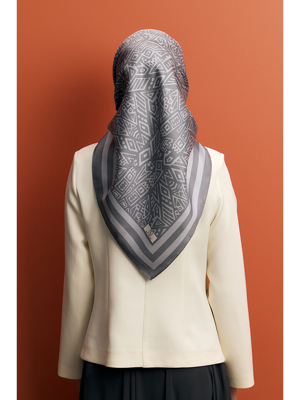 Twill İpek Eşarp Tina Gri-4