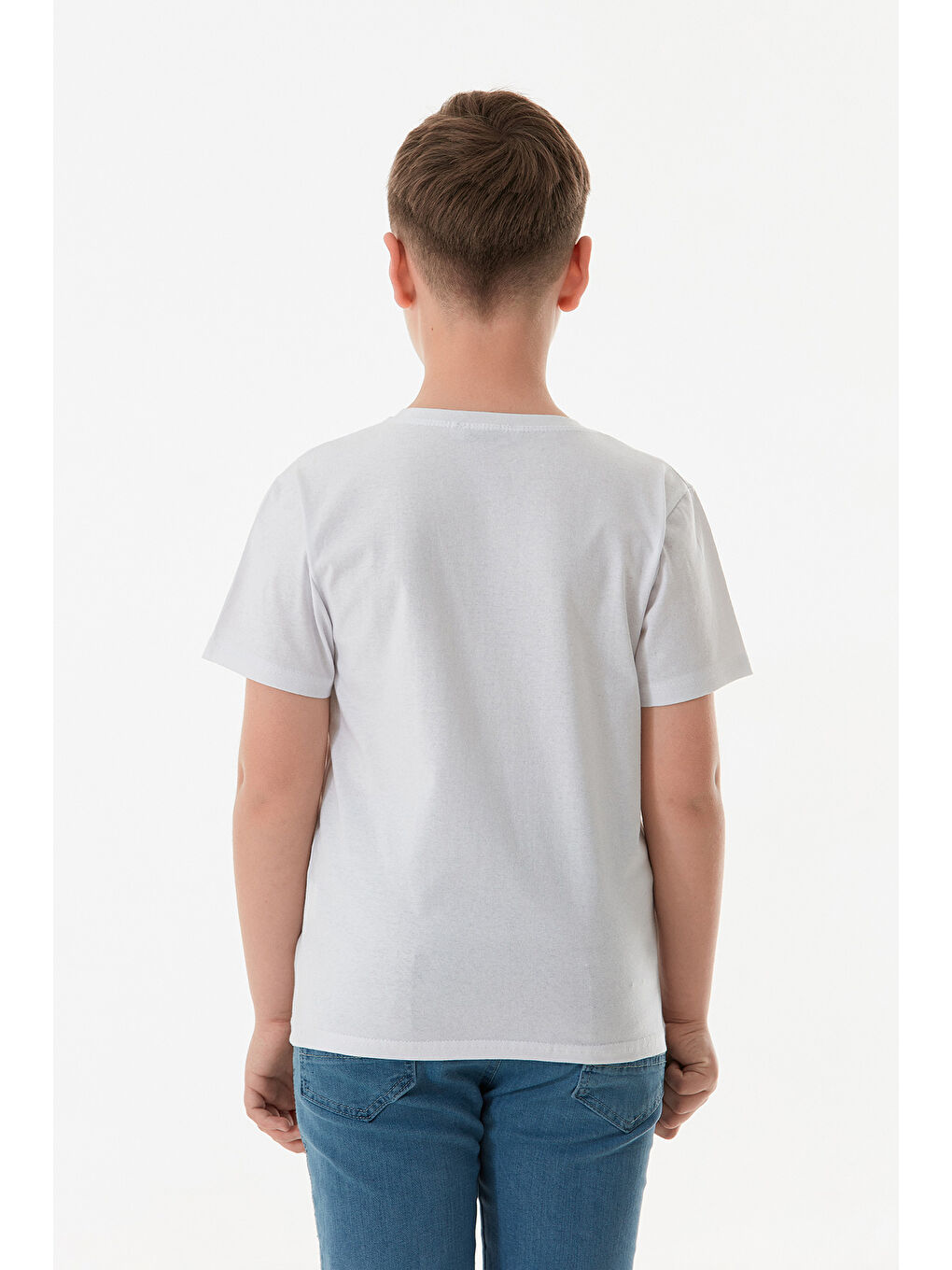 Beyaz %100 Pamuk Adventure Yazı Baskılı Erkek Çocuk Tişört-3