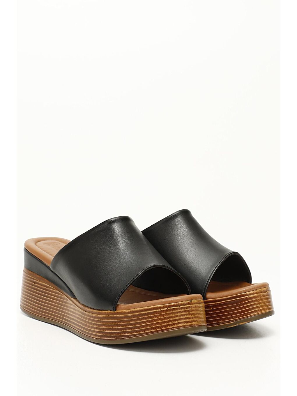 Siyah SİYAH  Dolgu Topuklu Kadın Terlik 35713-1