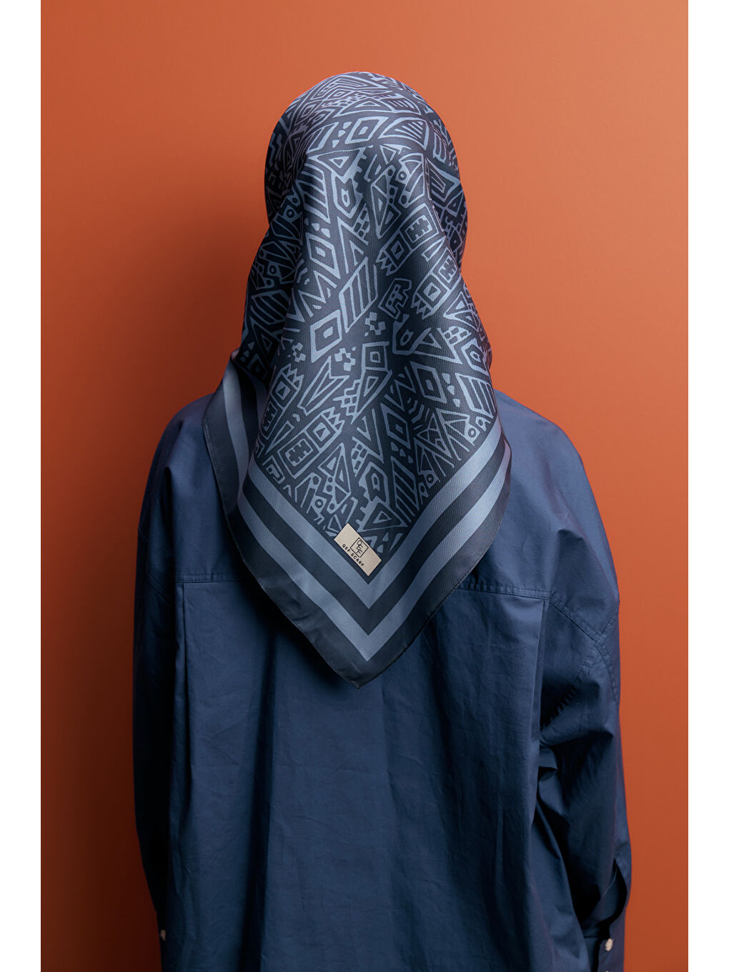 Twill İpek Eşarp Tina İndigo-5