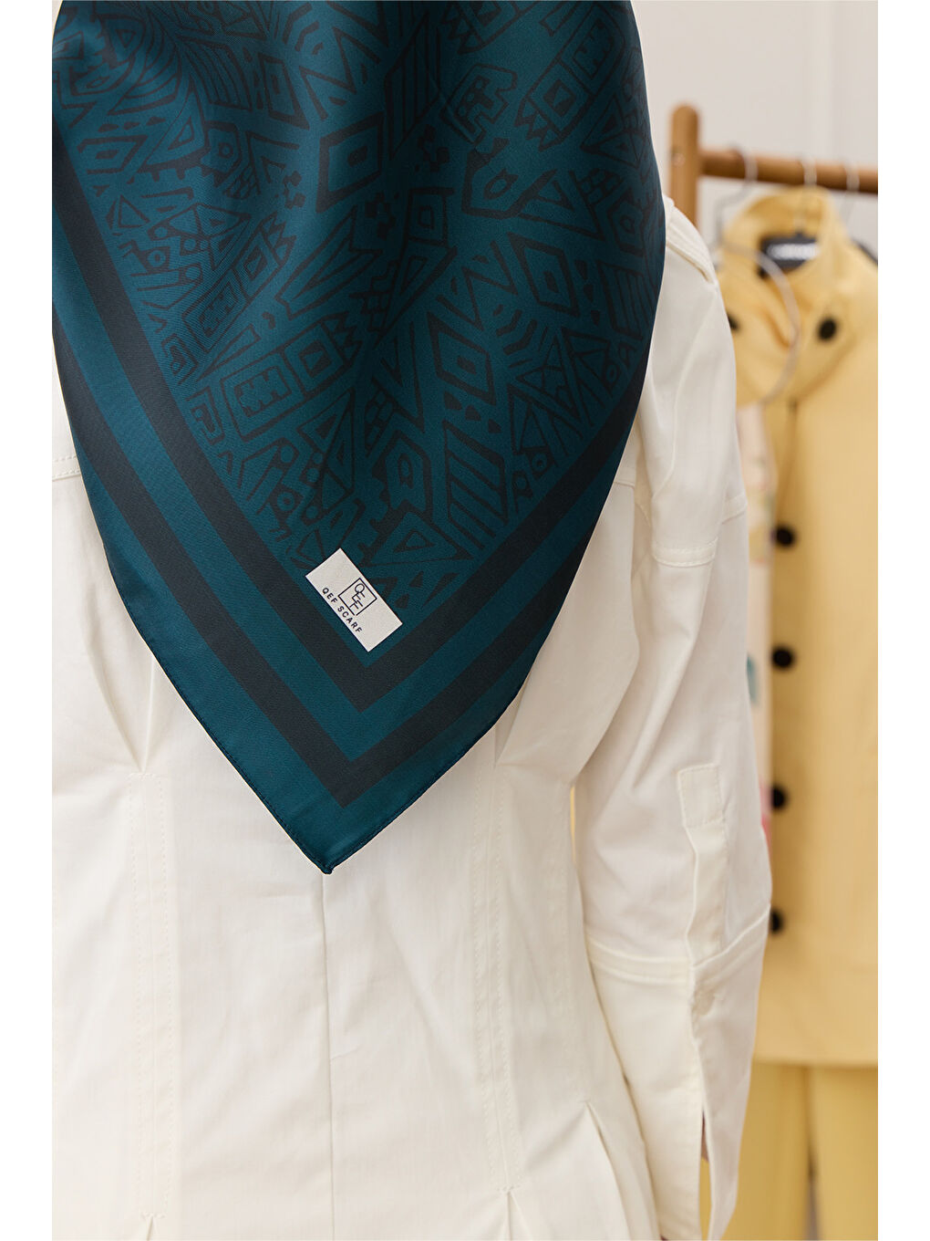 Twill İpek Eşarp Tina Petrol Yeşili-6