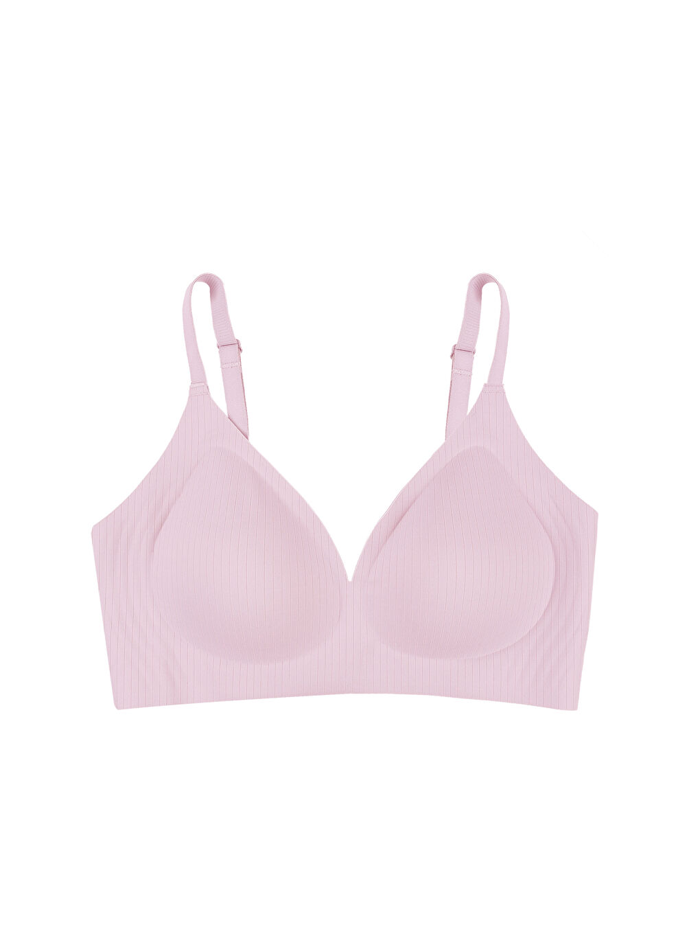 Pembe Balensiz Görünmez Fitilli Kaşkorse Çıkarılabilir Pedli Dikişsiz Sütyen-2
