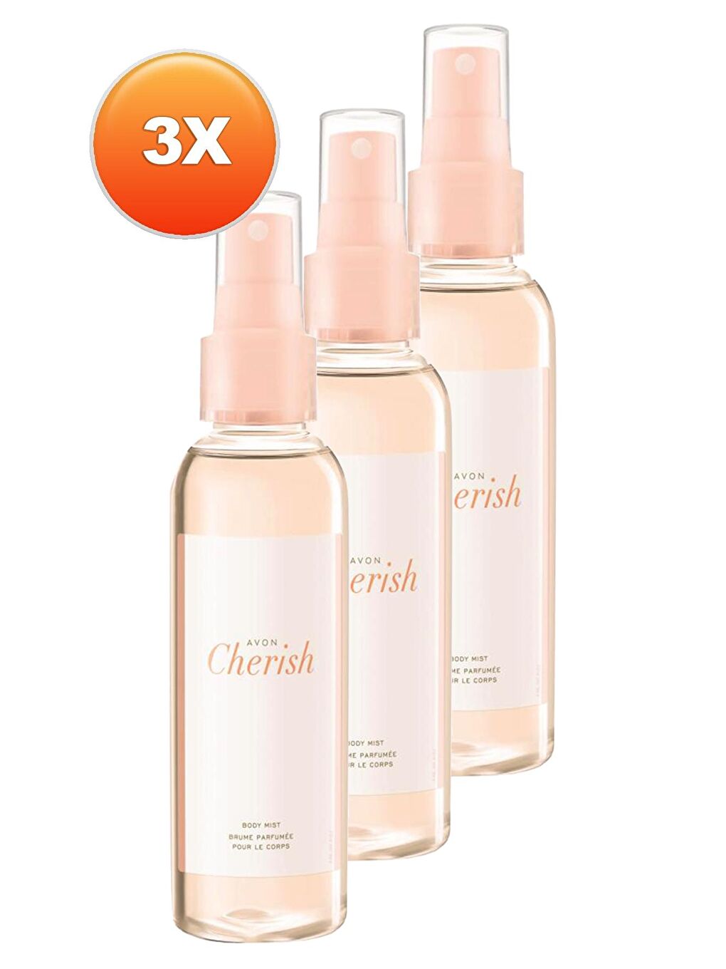 AVON Renksiz Cherish Kadın Vücut Spreyi 100 Ml. Üçlü Set - 1