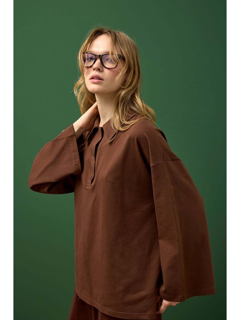 Kahverengi Çikolata Süprem Yakalı Body-2