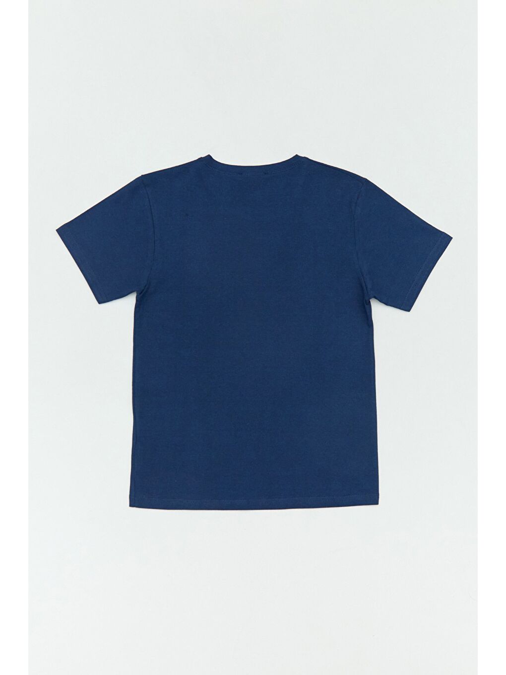 Lacivert %100 Pamuk Street Wear Yazı Baskılı Bisiklet Yaka Erkek Çocuk Tişört-1