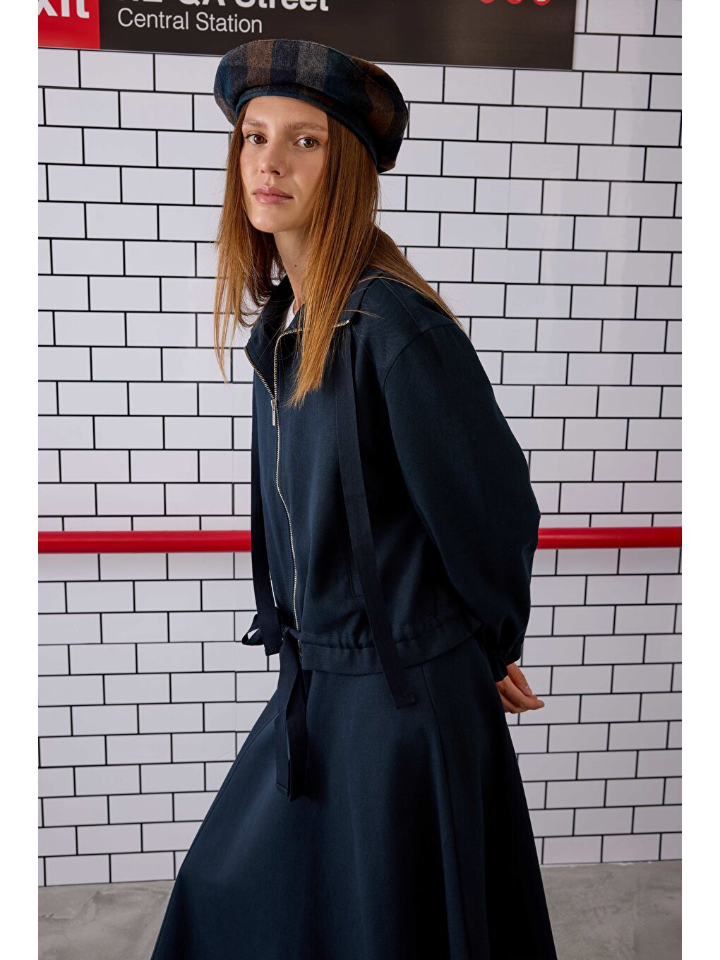 Bağcıklı Helen Ceket Lacivert-1