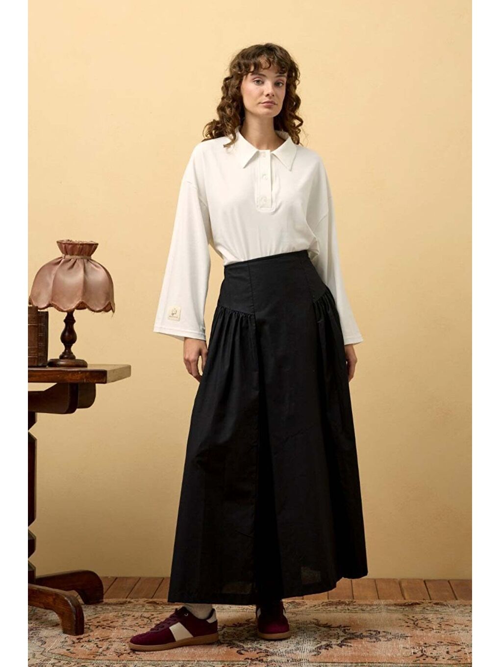 Ekru Süprem Yakalı Body-1