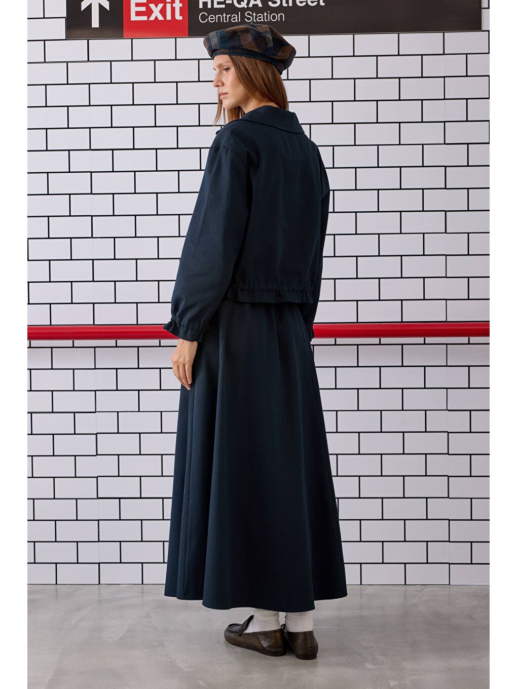 Bağcıklı Helen Ceket Lacivert-4