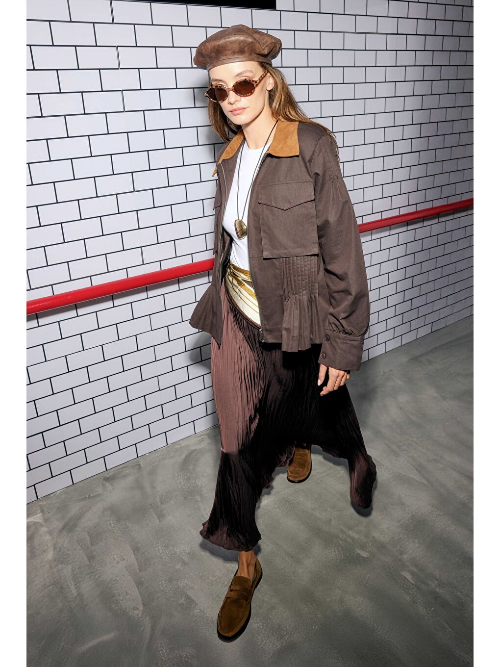 Kahverengi Nervürlü Kanvas Ceket Acı Kahve