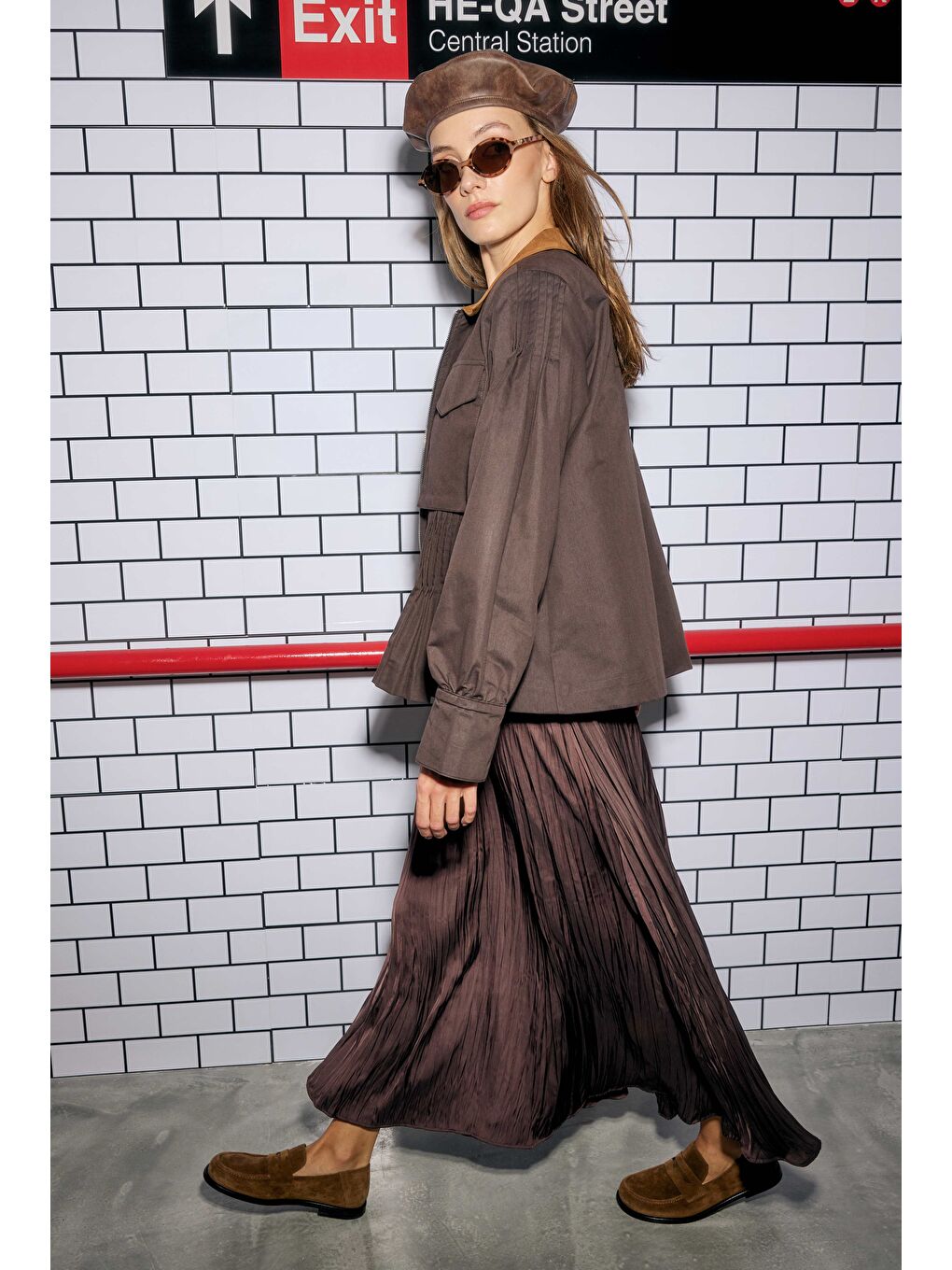 Kahverengi Nervürlü Kanvas Ceket Acı Kahve-1