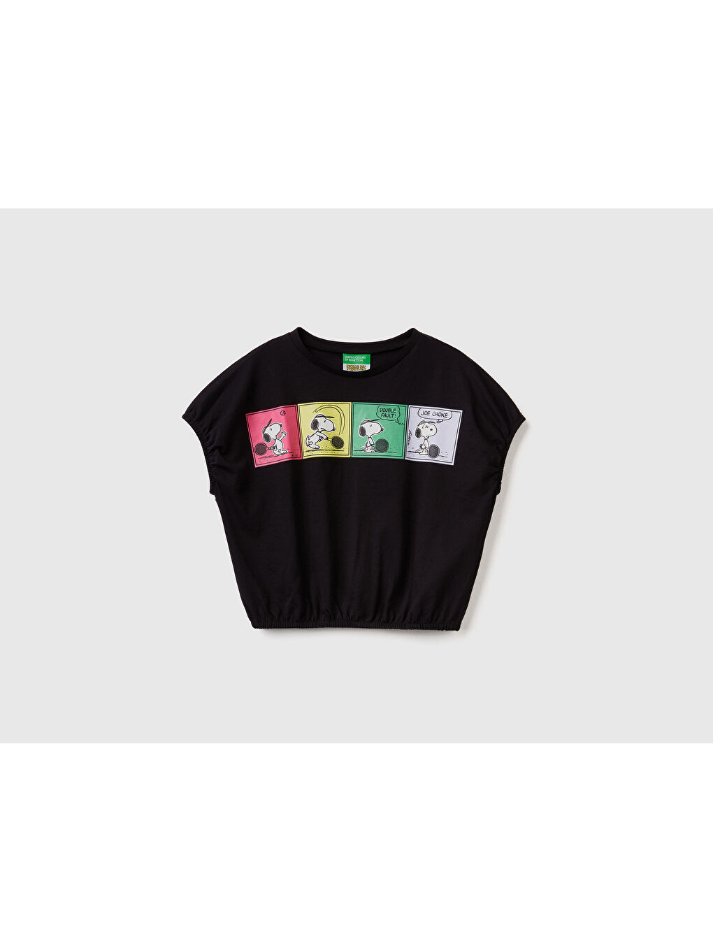 United Colors Of Benetton Kız Çocuk Siyah Snoopy Baskılı T-Shirt