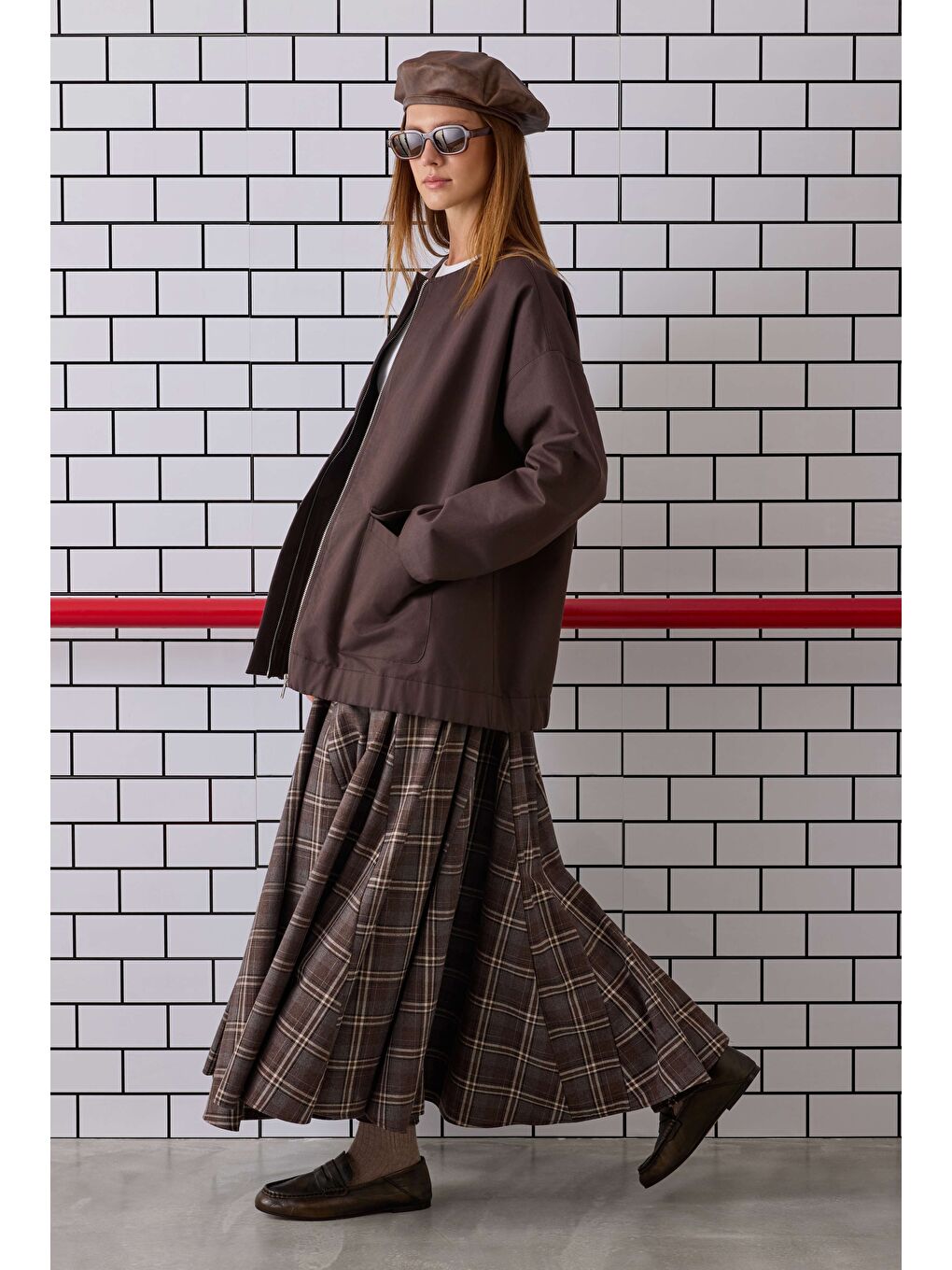 Kahverengi Kanvas Bomber Ceket Kahve-2