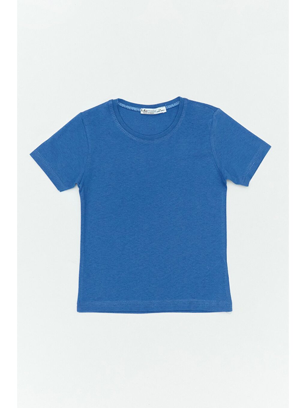 Mavi %100 Pamuk Arkası Happiness Baskılı Erkek Çocuk Tişört