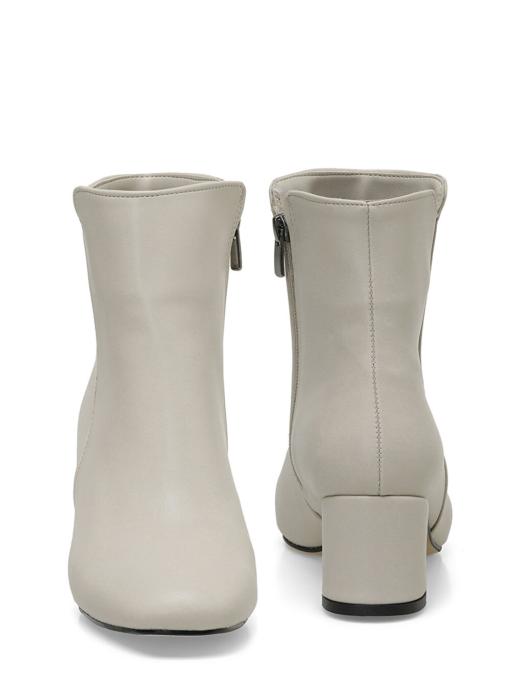 AXEL 3PR Bej Kadın Topuklu Bot-4