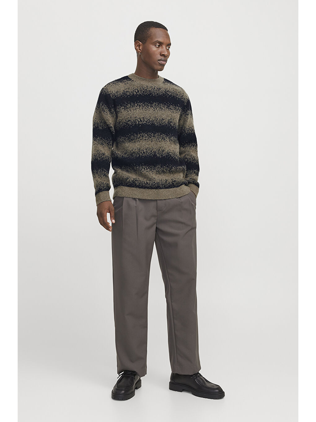 Siyah Premium Jprvillex Pamuklu Bisiklet Yaka Örme Erkek Kazak 12278345-1