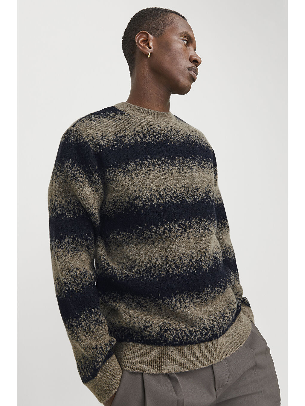 Siyah Premium Jprvillex Pamuklu Bisiklet Yaka Örme Erkek Kazak 12278345-2