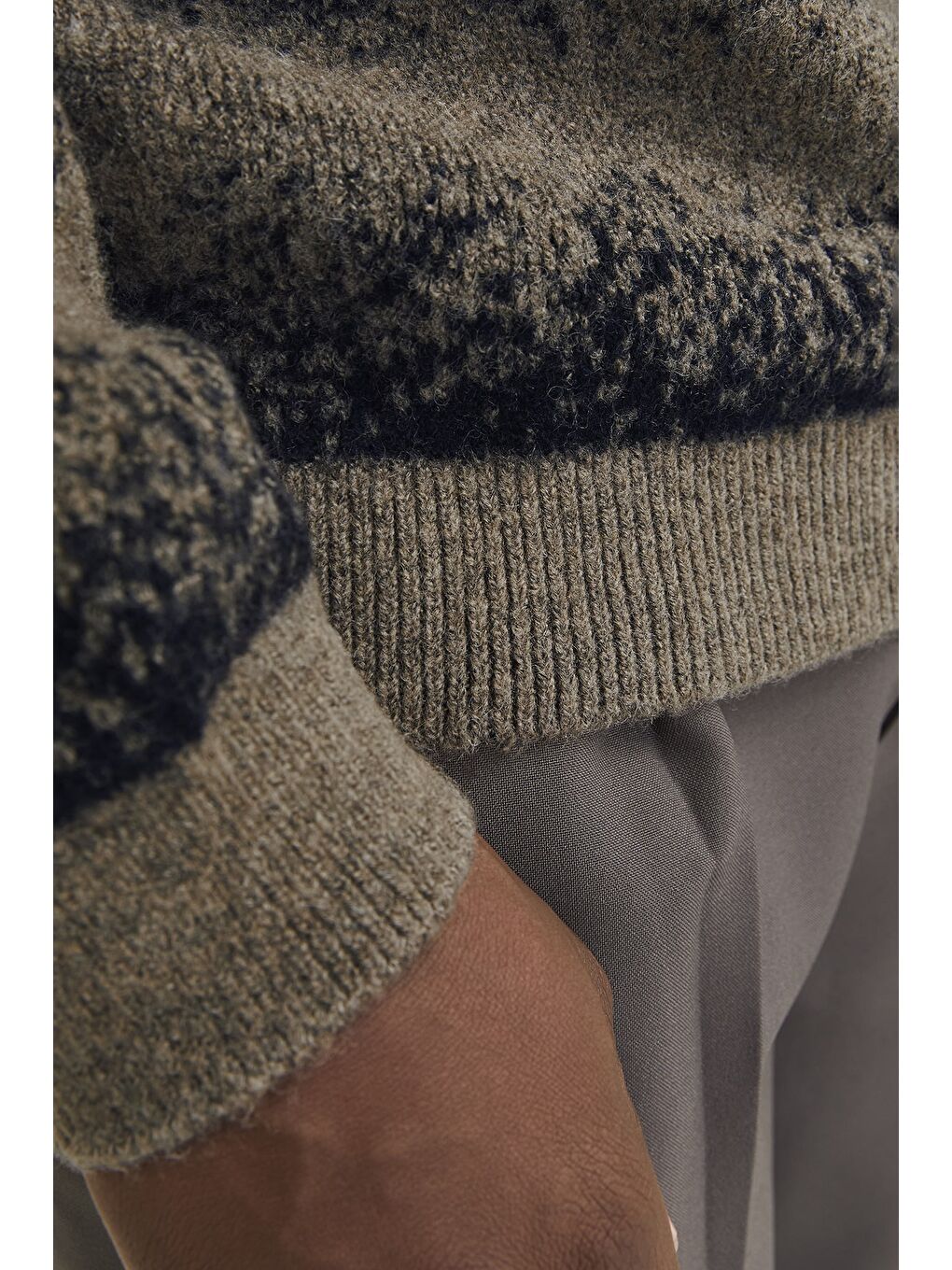 Siyah Premium Jprvillex Pamuklu Bisiklet Yaka Örme Erkek Kazak 12278345-4