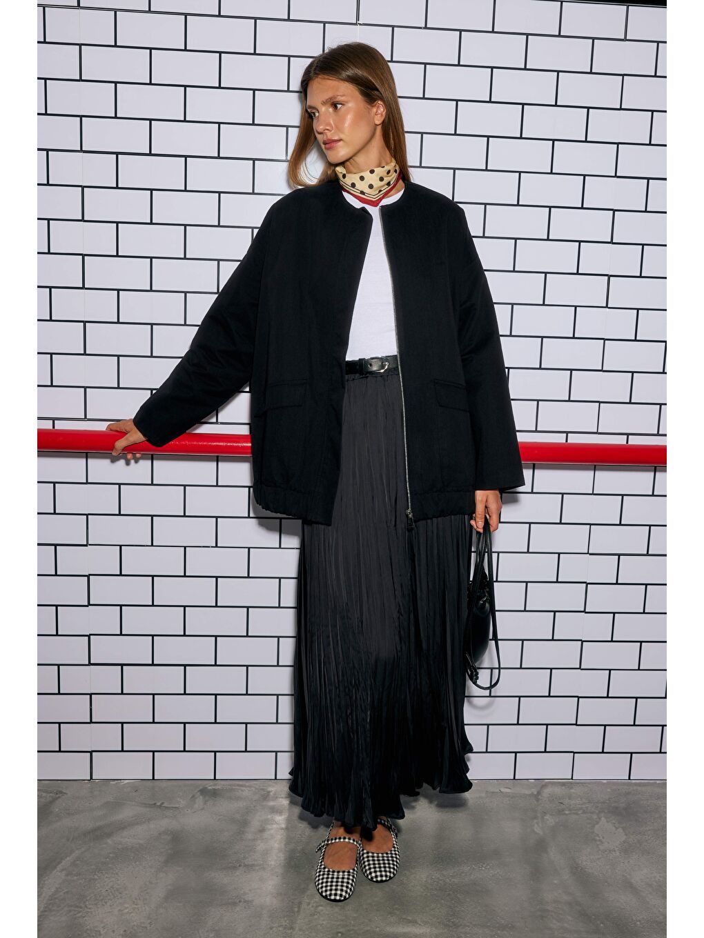 Kanvas Bomber Ceket Siyah-1