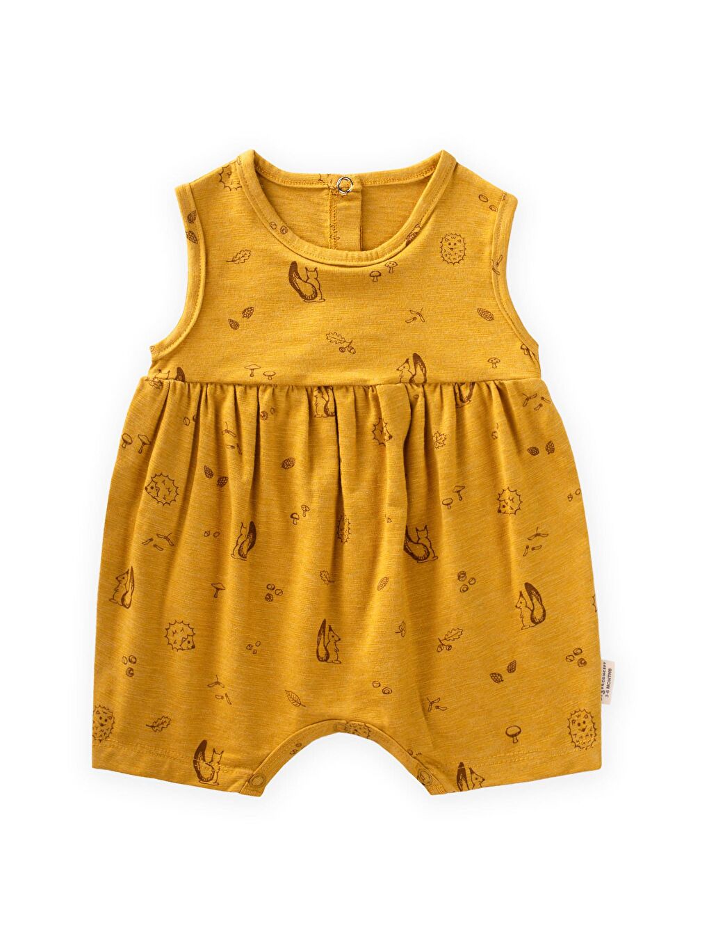 Sarı Kız Çocuk Desenli Tulum