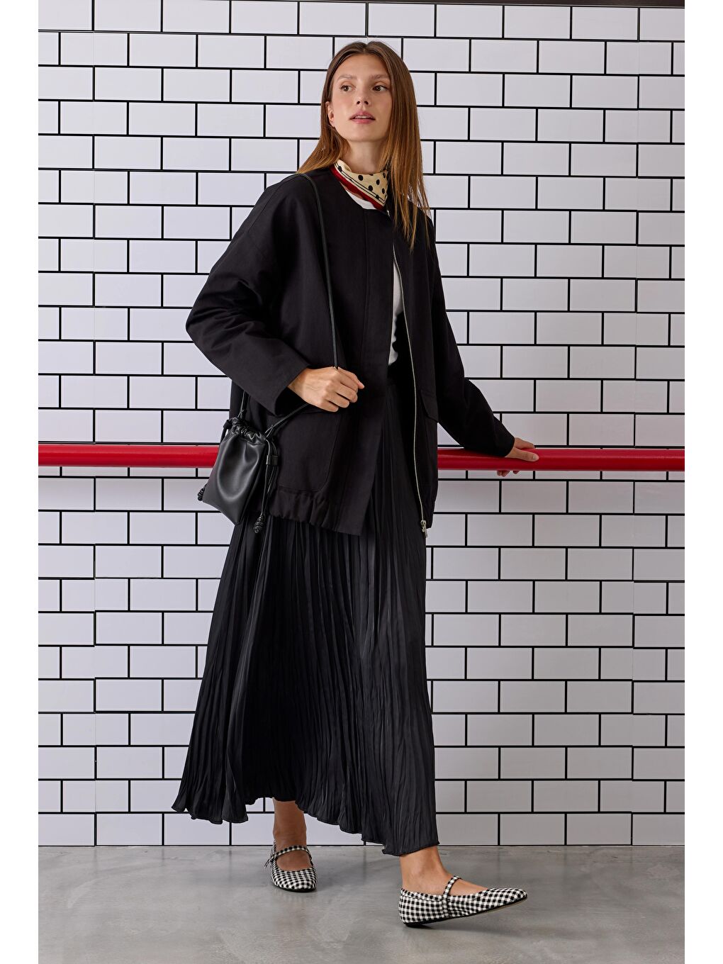 Kanvas Bomber Ceket Siyah-3