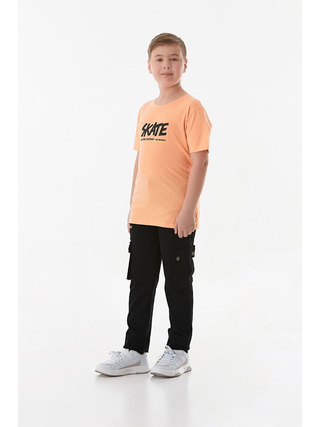 Pembe Önü Ve Arkası Baskılı Erkek Çocuk Tişört-2