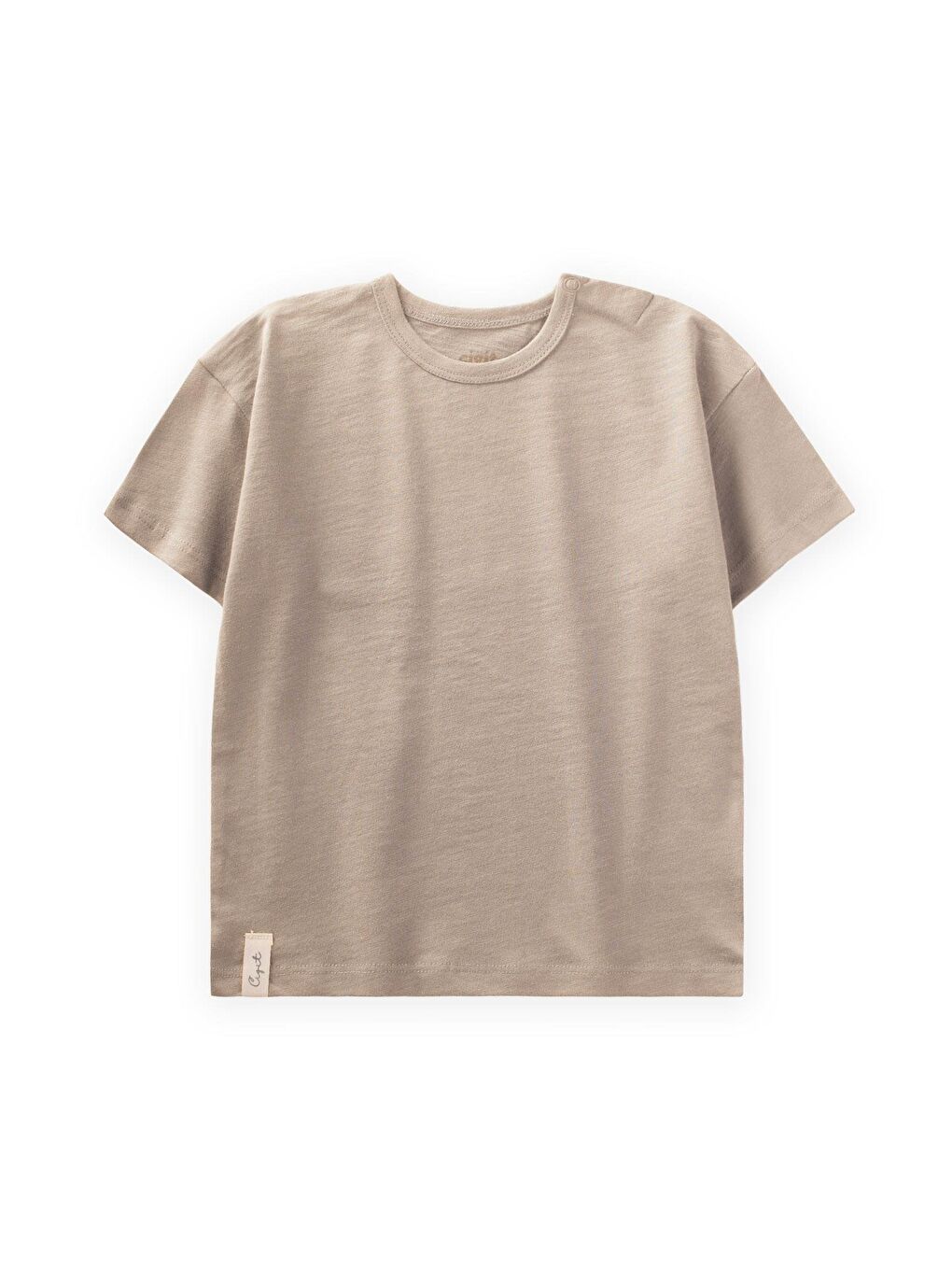 Basic Bebe T-Shırt 0-3 Yaş Bej