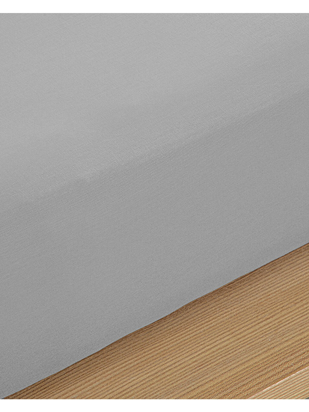 Gri Düz Pamuklu King Size Lastikli Çarşaf Çakıl Taşı-1