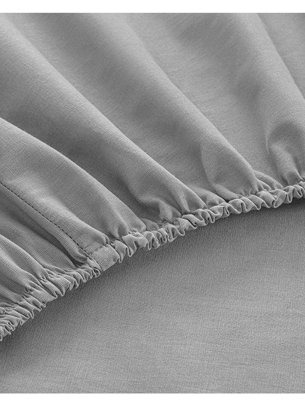 Gri Düz Pamuklu King Size Lastikli Çarşaf Çakıl Taşı-2