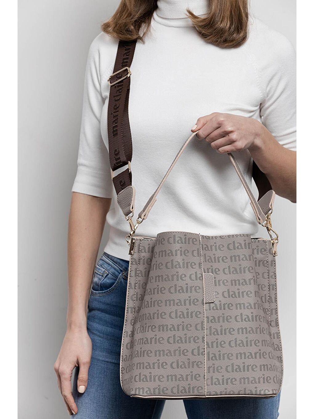 Bej Vizon Kadın Omuz Çantası Lcia MC221101493-6