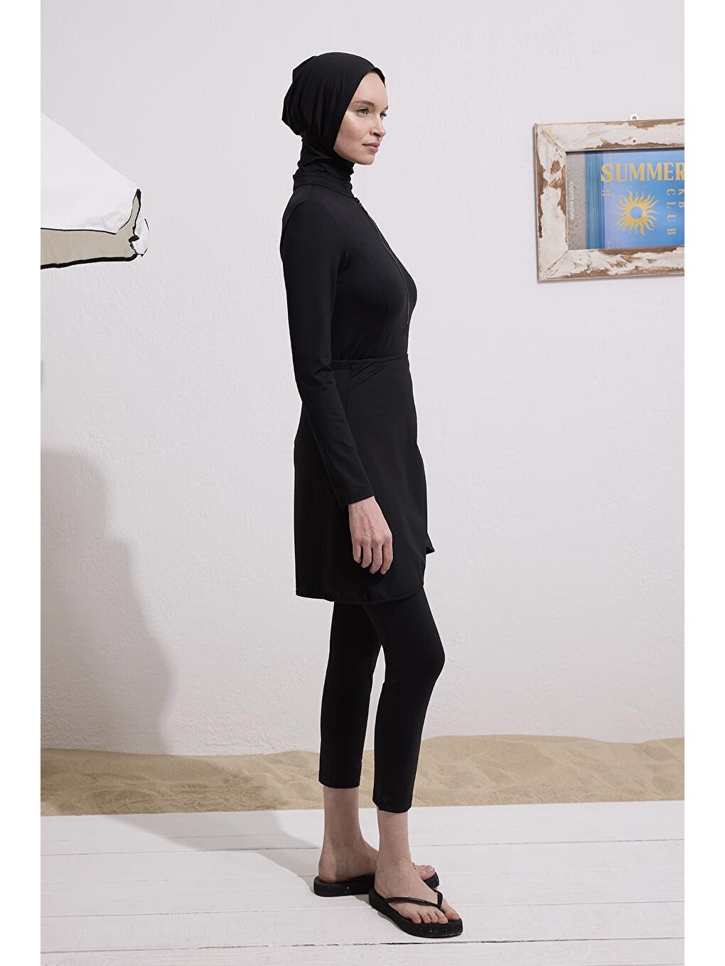Tesettür Mayo Bağlanabilir 25 Etek Siyah-2