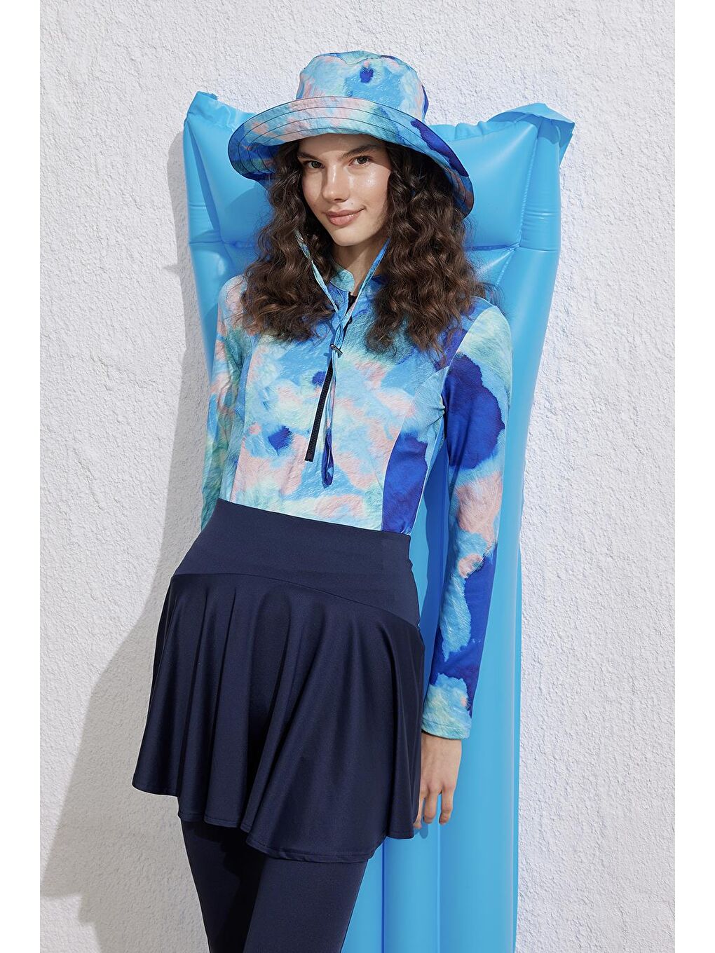 Tesettür Mayo Tenisçi Etek Lacivert-3