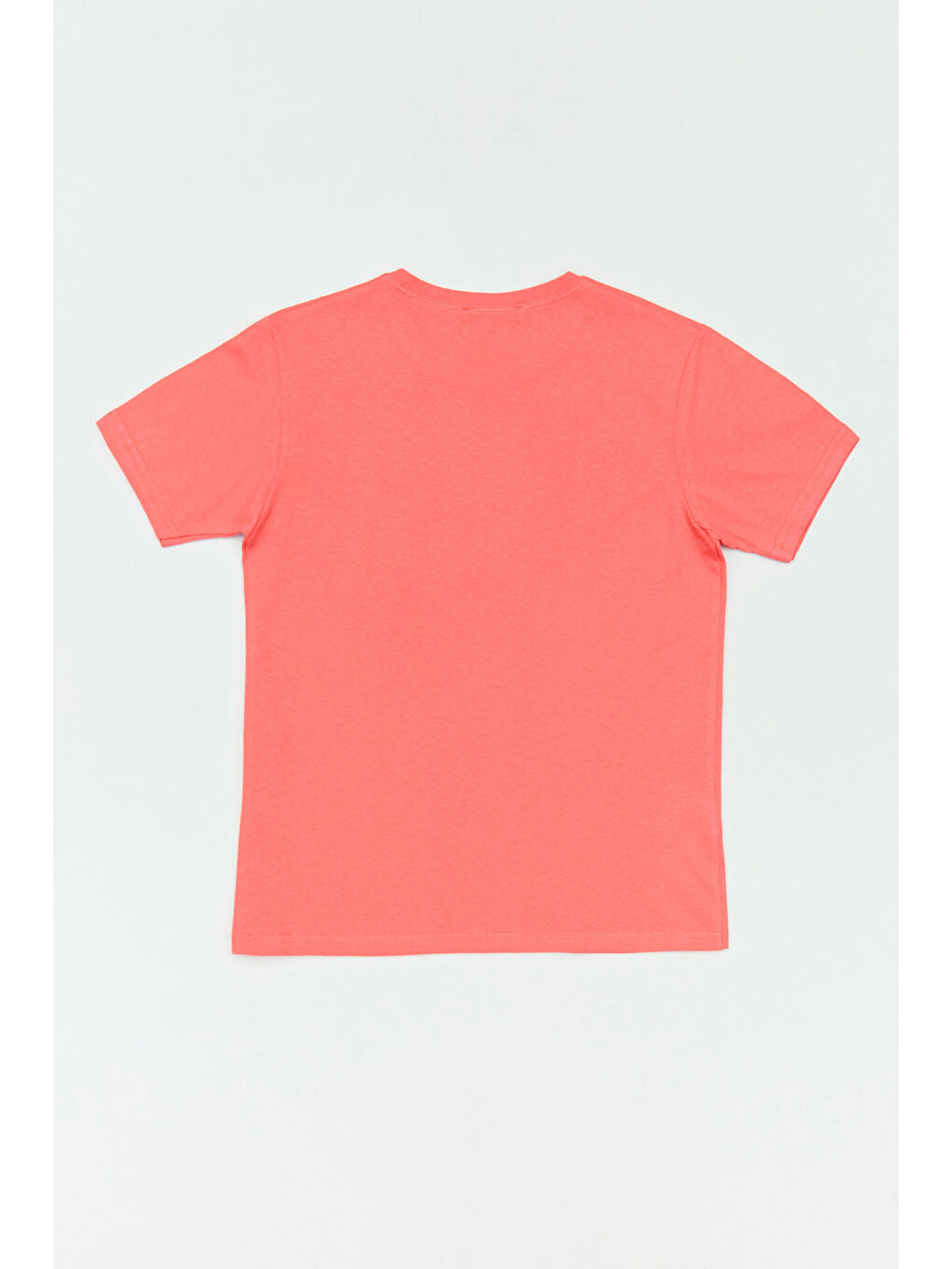 Kırmızı %100 Pamuk Street Wear Yazı Baskılı Bisiklet Yaka Erkek Çocuk Tişört-1