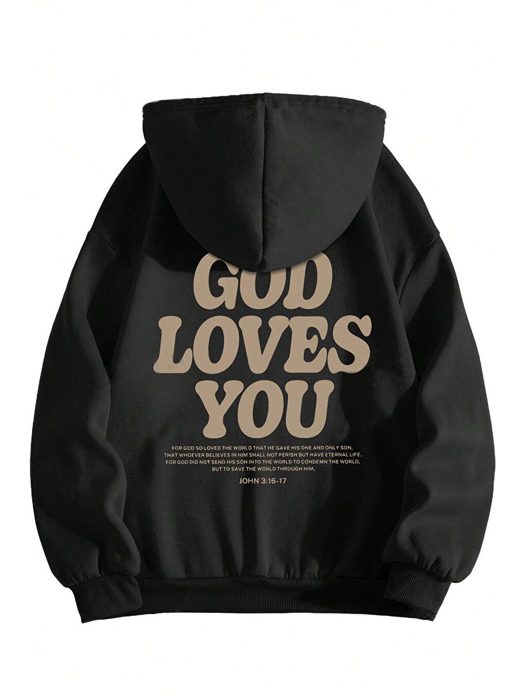 uyguntarz Siyah Good Loves You Baskılı Oversize Sweatshirt - 2