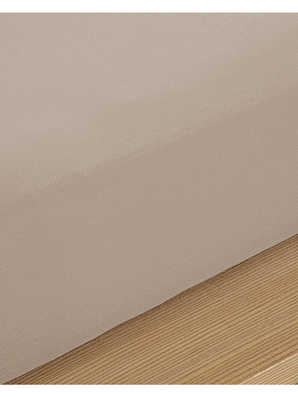 Kahverengi Düz Pamuklu King Size Lastikli Çarşaf Kahve Köpüğü-1