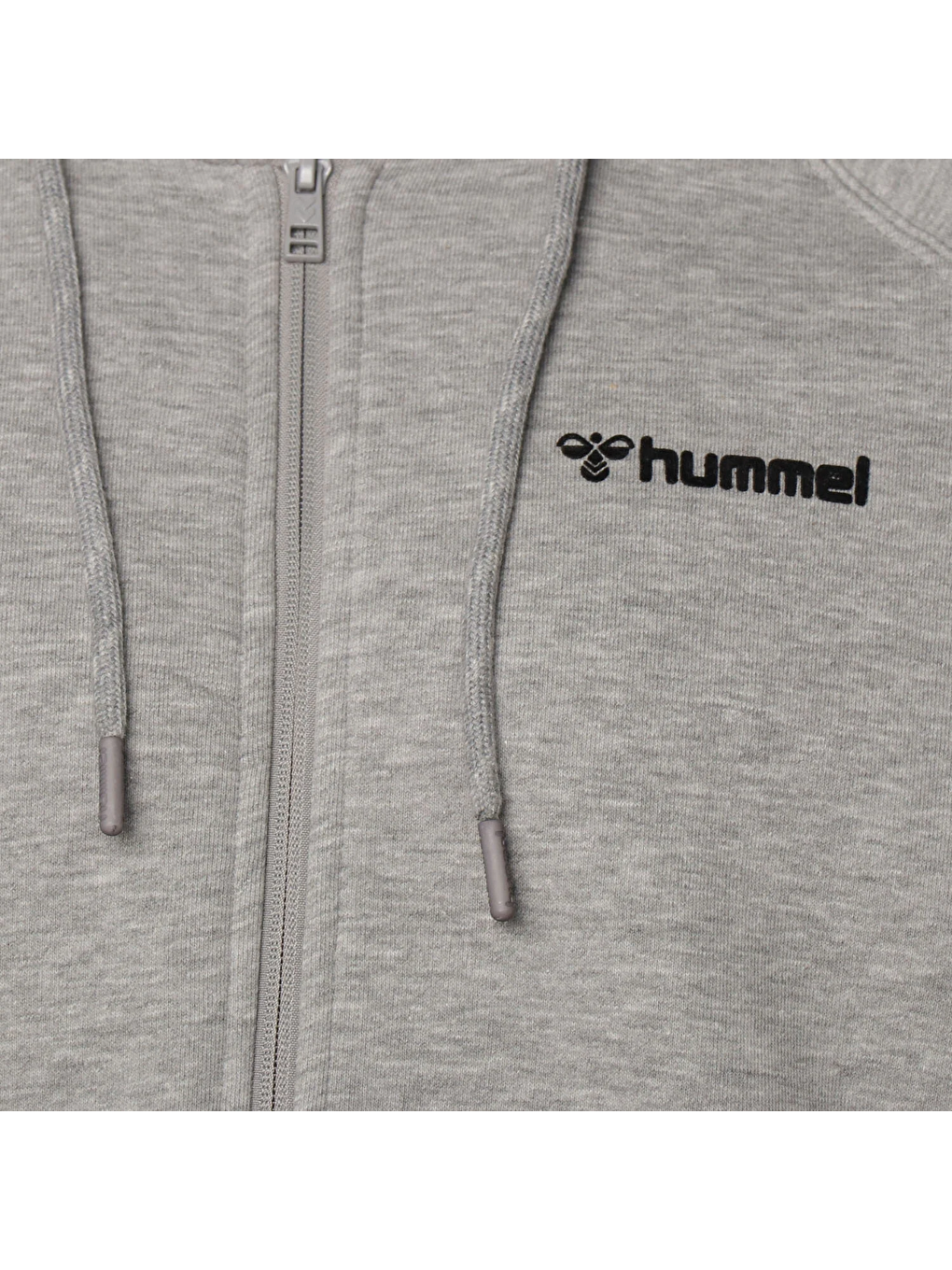 Hummel Gri Wesley Erkek Gri Kapüşonlu Fermuarlı Sweatshirt - 3