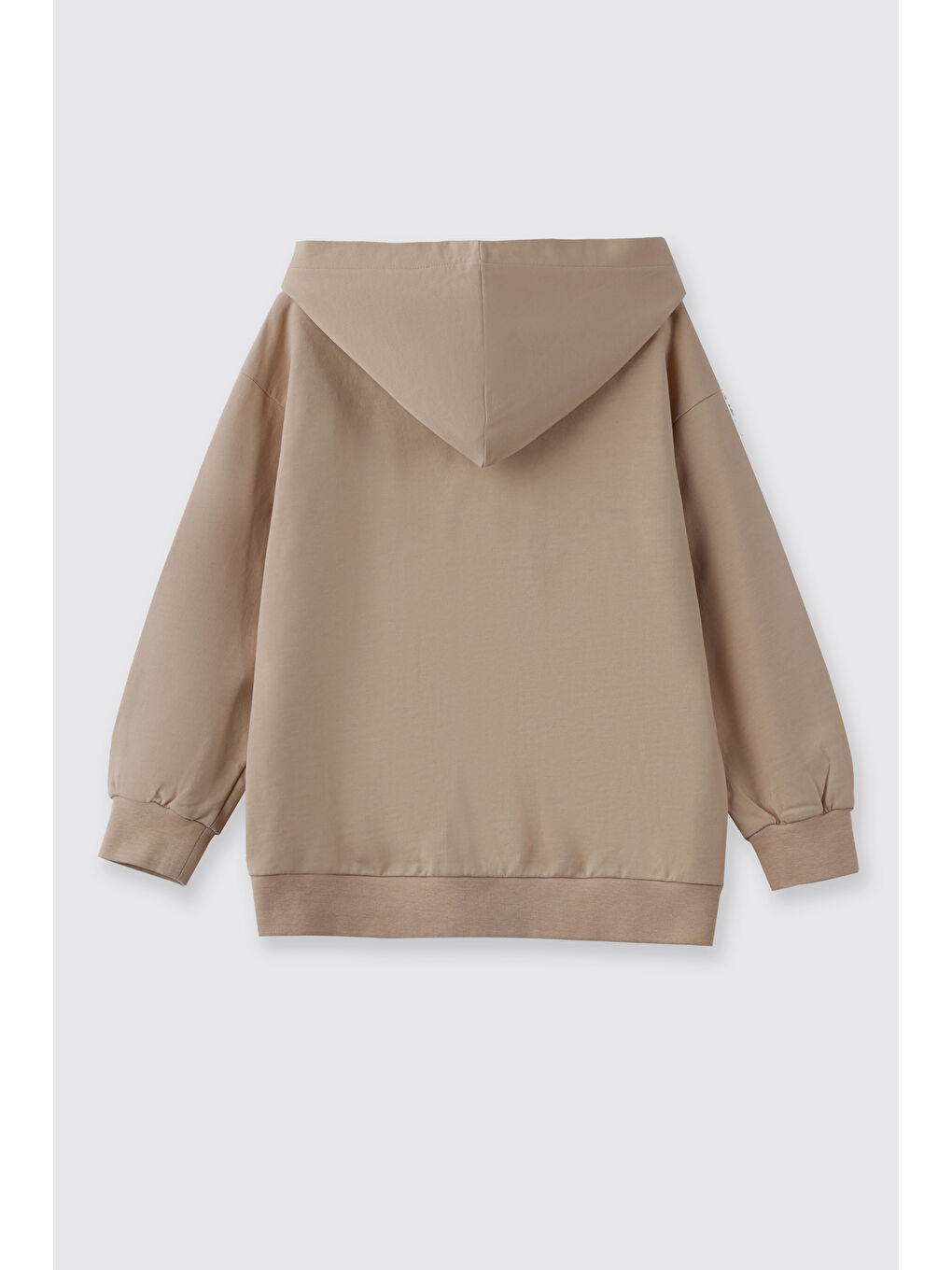 Erkek Çocuk Kapüşonlu Fermuarlı Bej Sweatshirt-2