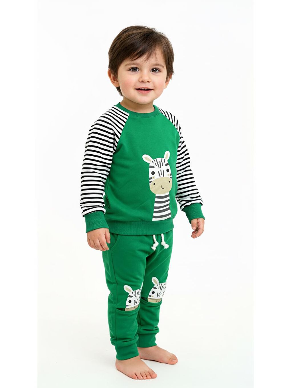 Yeşil Figür Baskılı 2 Li Takım-1