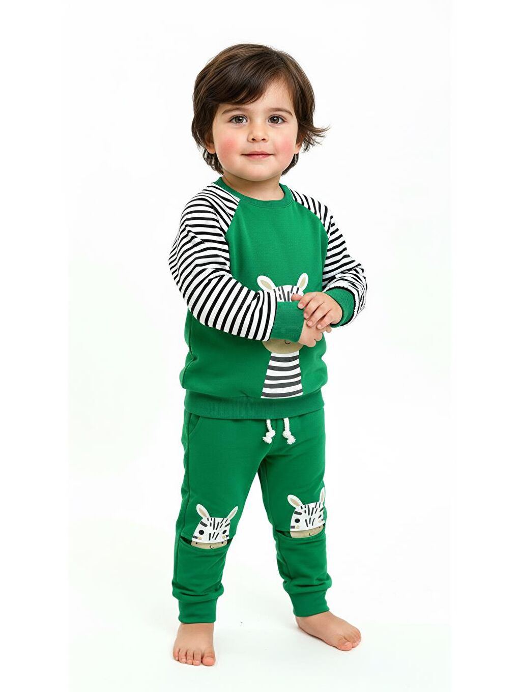 Yeşil Figür Baskılı 2 Li Takım-3