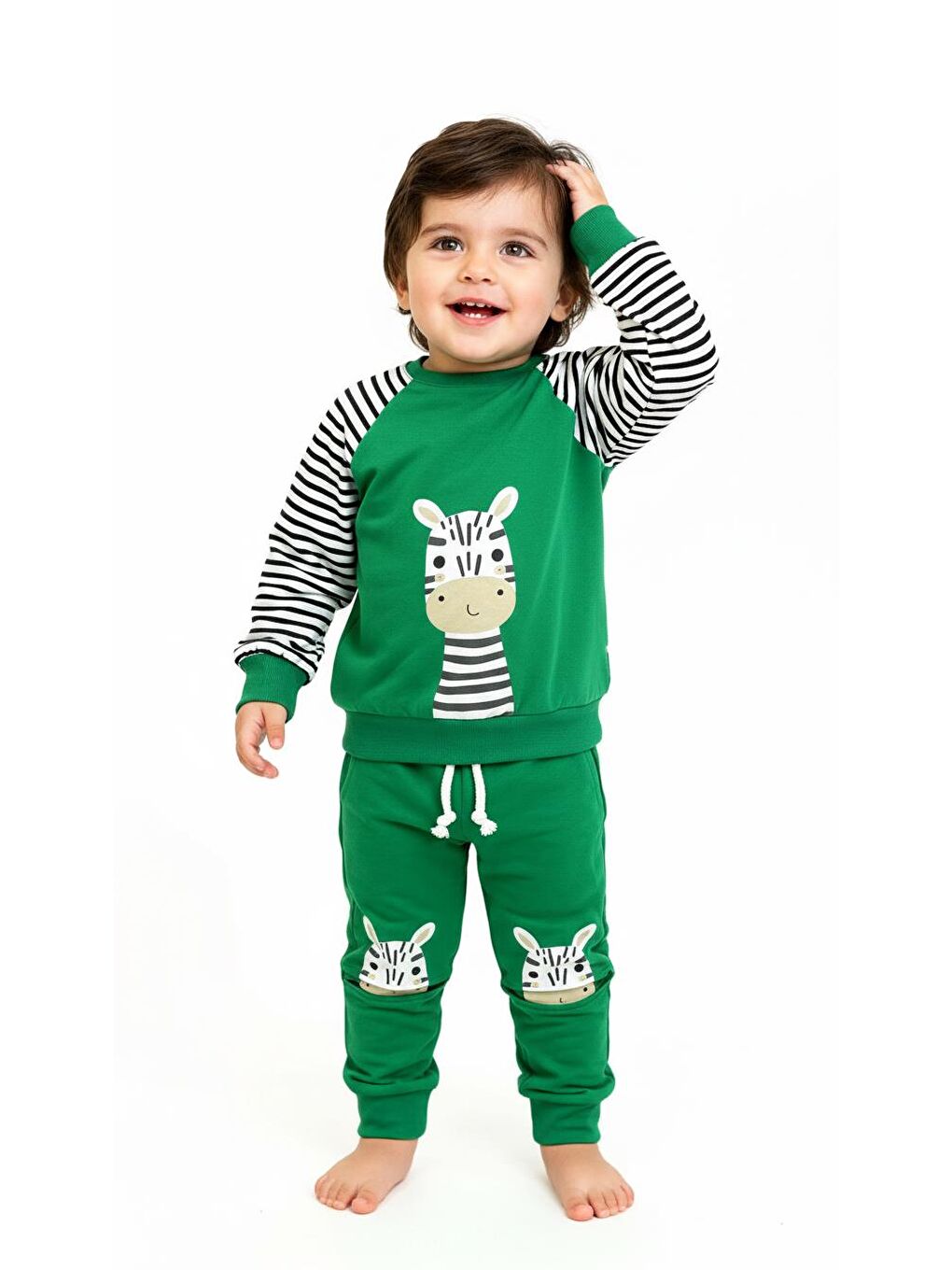 Yeşil Figür Baskılı 2 Li Takım-4