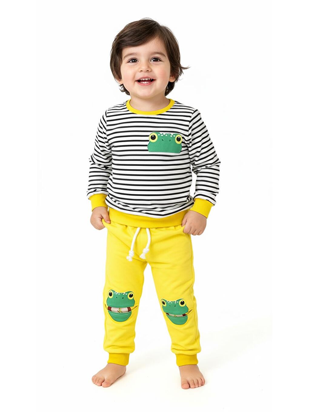 Sarı Figür Baskılı 2 Li Takım-1