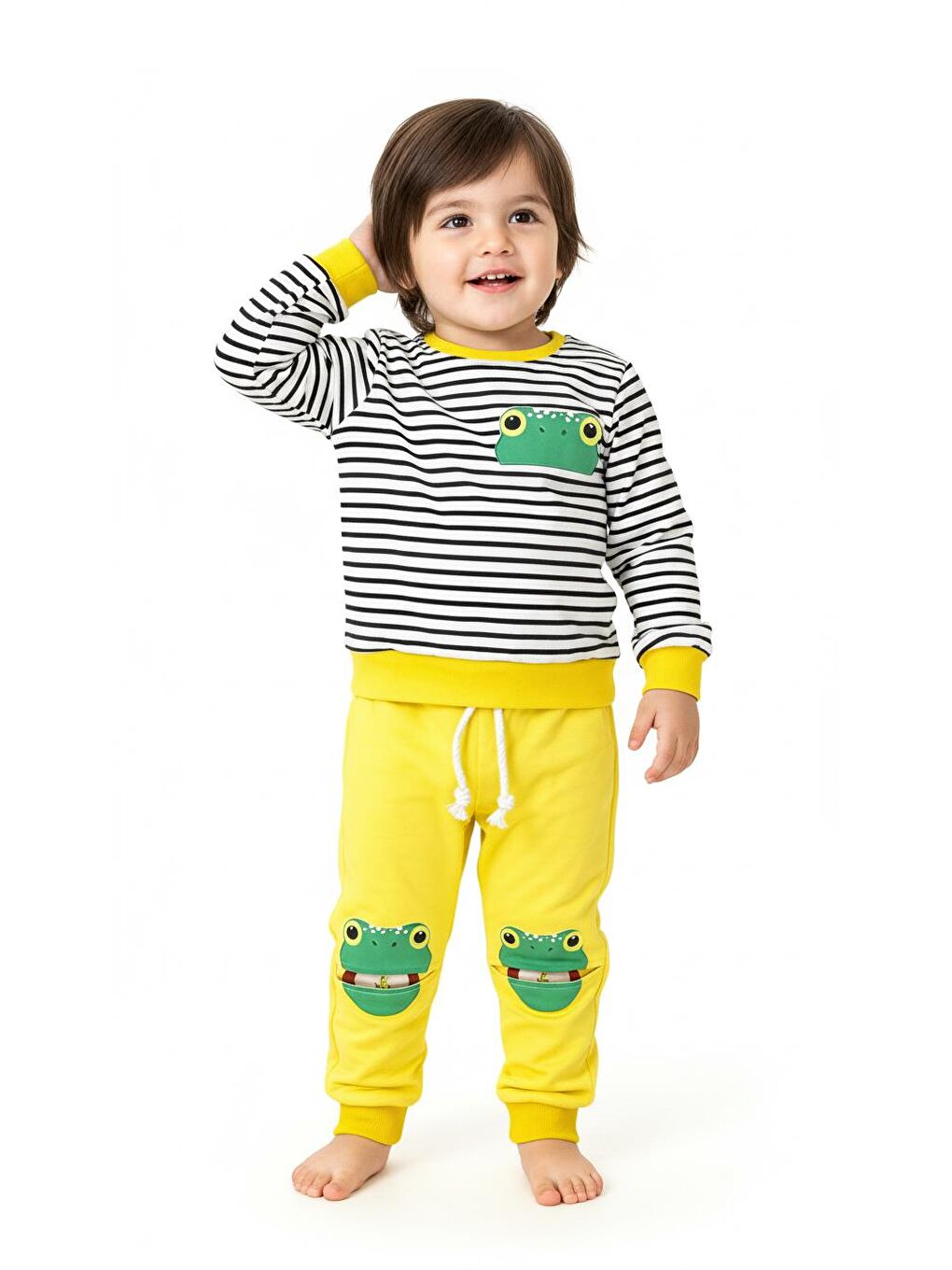 Sarı Figür Baskılı 2 Li Takım-4