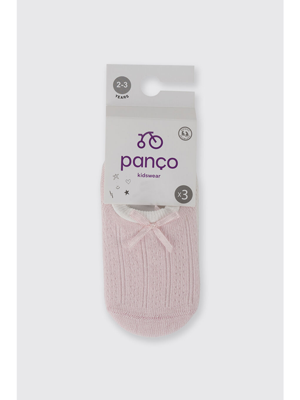 Karışık Kız Çocuk Kurdelalı Babet Çorap-1