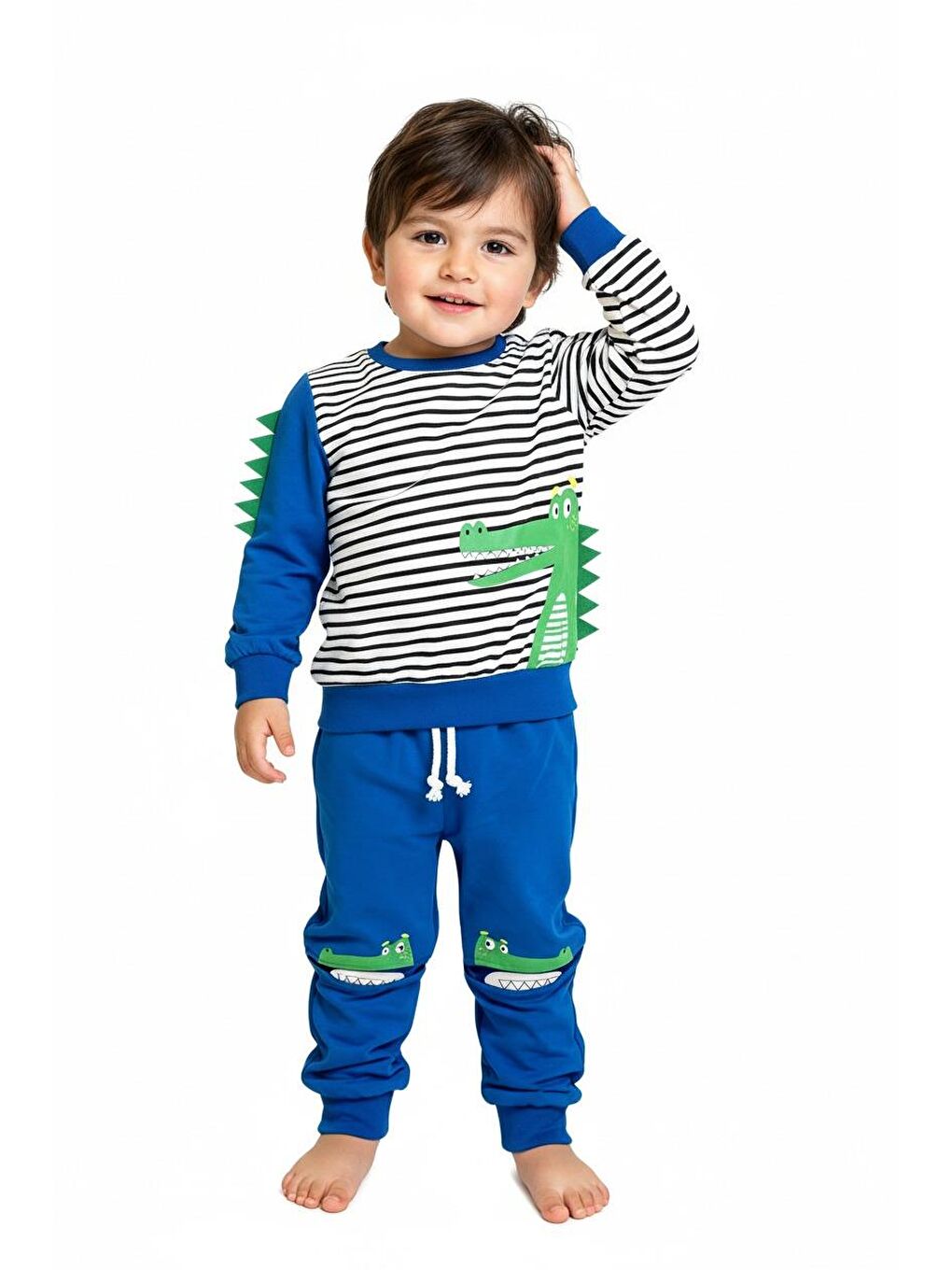 Mavi Figür Baskılı 2 Li Takım