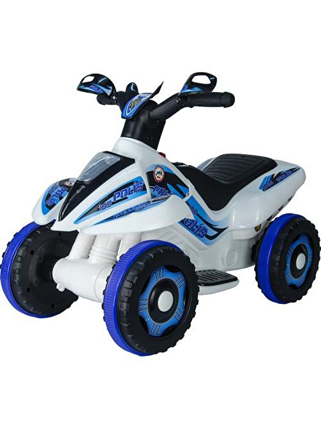 UJ Toys Mavi-Beyaz 6V Akülü ATV - Polis