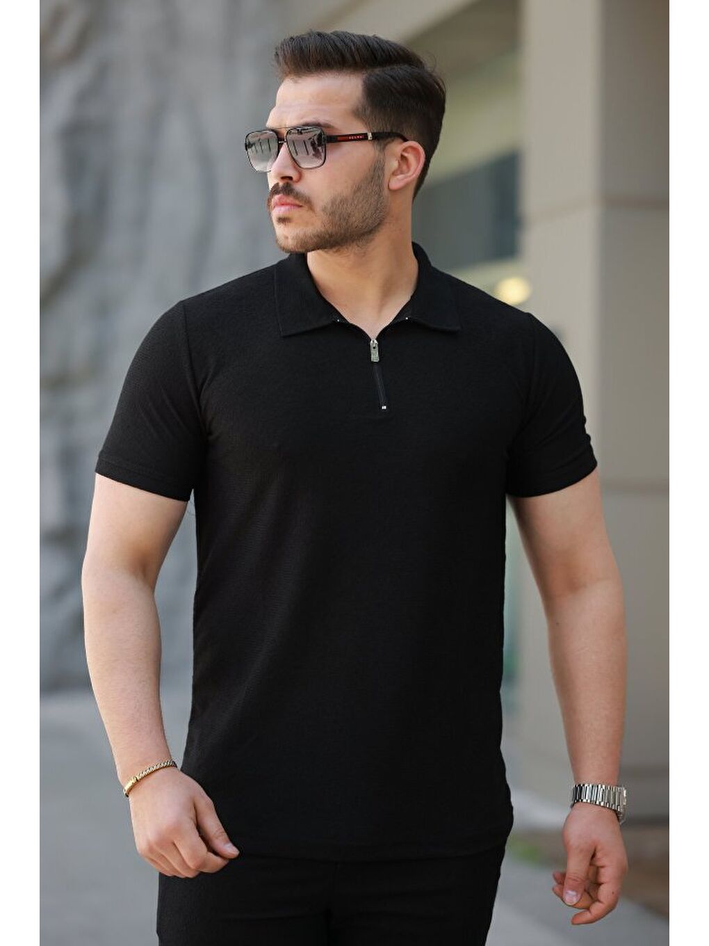 Siyah Erkek Şort Tişört Alt Üst Takım-2