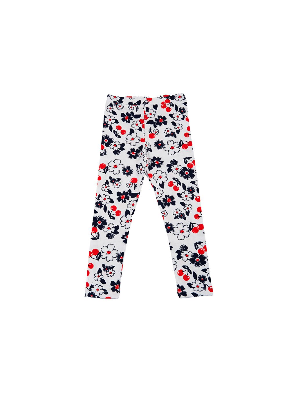 Karışık Kız Çocuk LACİ ÇİÇEK KIRMIZI KİRAZ DESEN TAYT