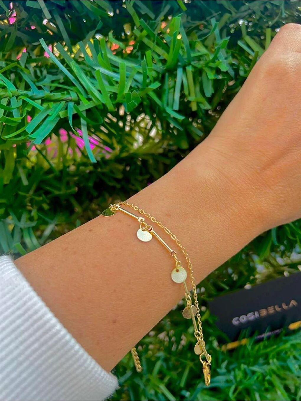 Sarı Vip Pullu 2 Li Bileklik