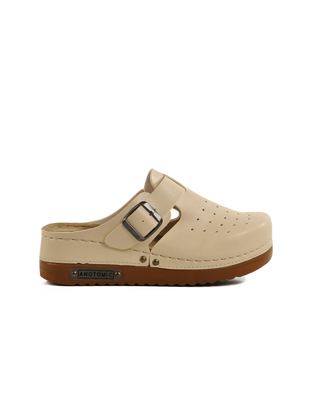 Bej Anatomik Unisex Sabo Terlik 07-008 G