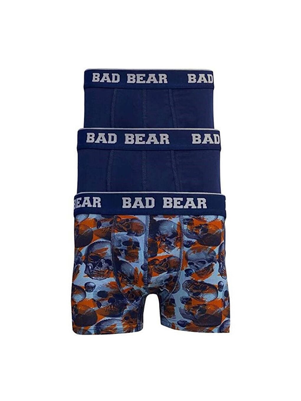 Lacivert Redrum 3 Pack Erkek Desenli Boxer